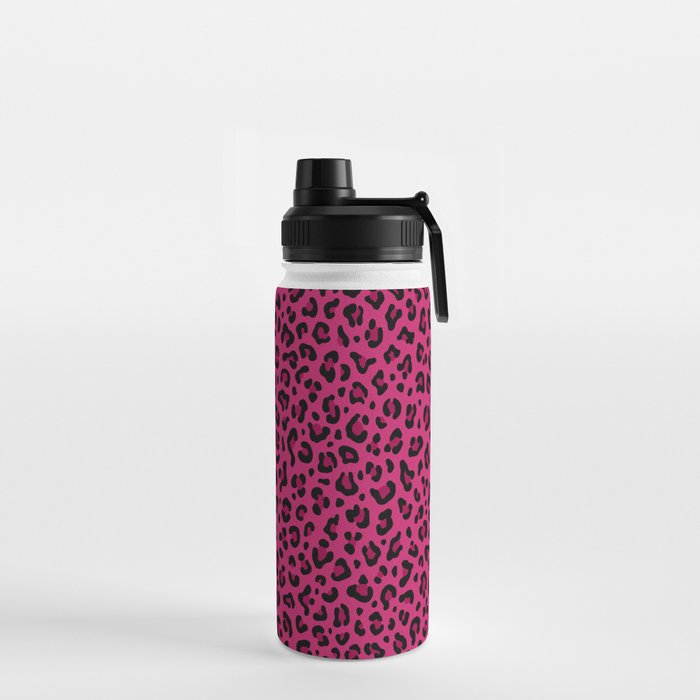 PINK LEOPARD PRINT â Hot Pink | Collection : Punk Rock Animal Prints | Water Bottle Gallery Image 2