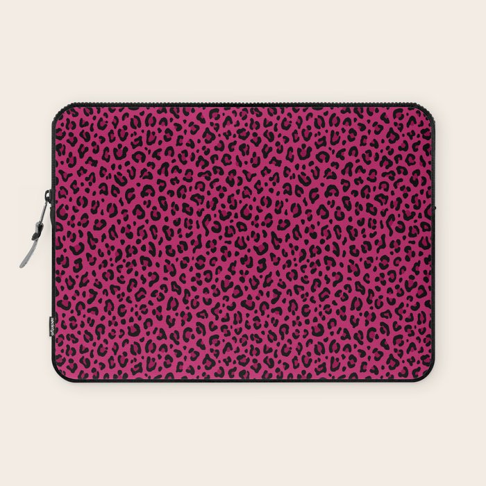 PINK LEOPARD PRINT â Hot Pink | Collection : Punk Rock Animal Prints | Laptop Sleeve Gallery Image 1