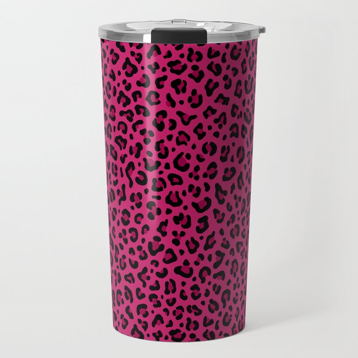 PINK LEOPARD PRINT â Hot Pink | Collection : Punk Rock Animal Prints | Travel Mug Gallery Image 1