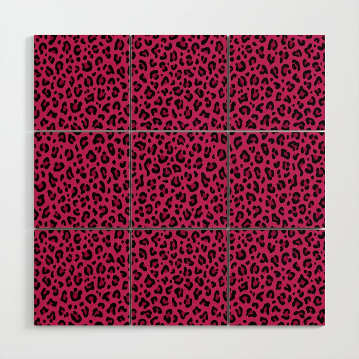 PINK LEOPARD PRINT â Hot Pink | Collection : Punk Rock Animal Prints | Wood Wall Art Gallery Image 1