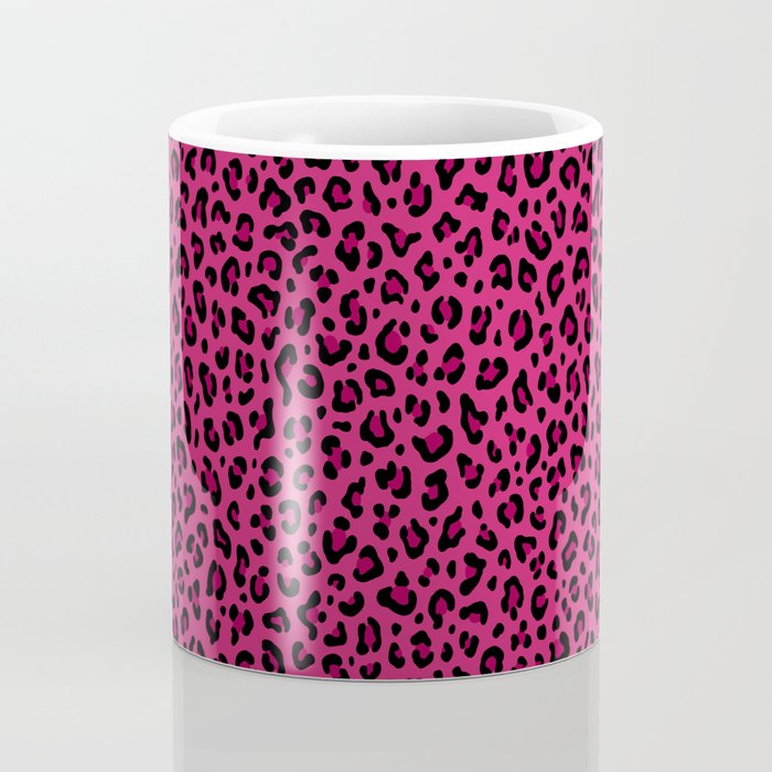PINK LEOPARD PRINT â Hot Pink | Collection : Punk Rock Animal Prints | Coffee Mug Gallery Image 4