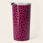 PINK LEOPARD PRINT â Hot Pink | Collection : Punk Rock Animal Prints | Travel Mug Gallery Image 3