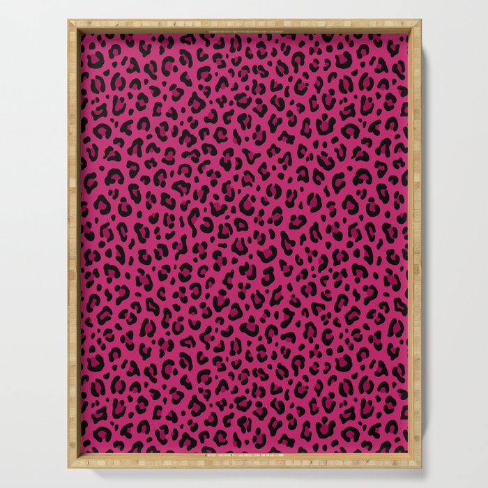 PINK LEOPARD PRINT â Hot Pink | Collection : Punk Rock Animal Prints | Serving Tray Gallery Image 1
