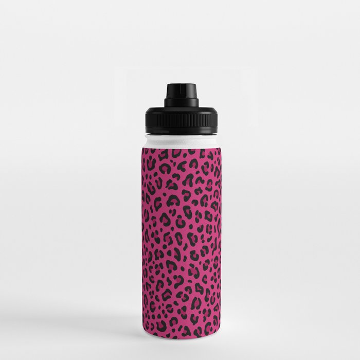 PINK LEOPARD PRINT â Hot Pink | Collection : Punk Rock Animal Prints | Water Bottle Gallery Image 3