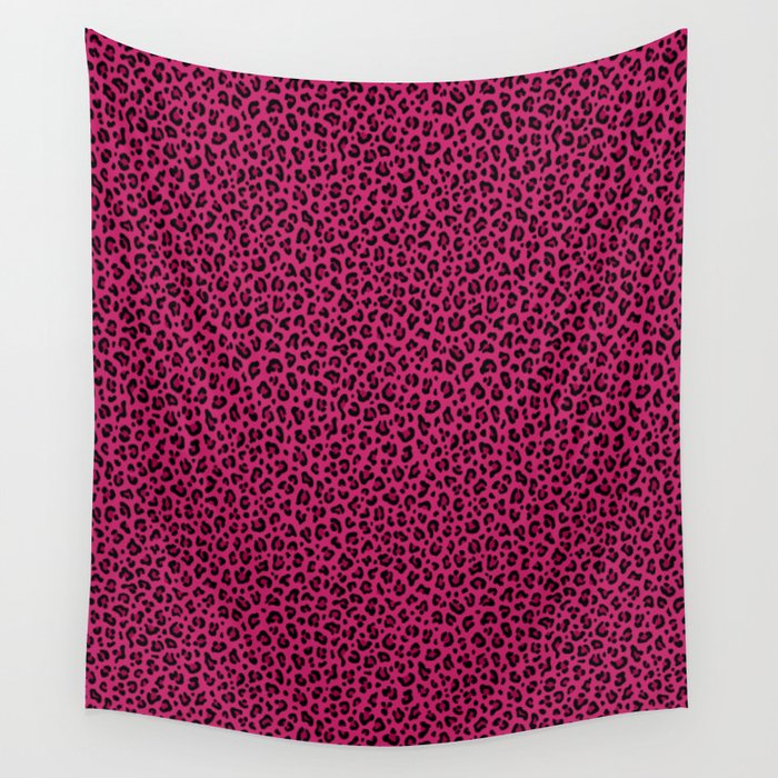 PINK LEOPARD PRINT â Hot Pink | Collection : Punk Rock Animal Prints | Wall Tapestry Gallery Image 1