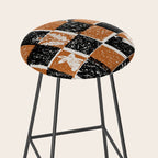 Black Forest check Stool Gallery Image 2