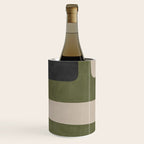 Olive Green Black Abstract Modern Artwork Wine Chiller Gallery Image 2