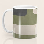 Olive Green Black Abstract Modern Artwork Coffee Mug Gallery Image 3