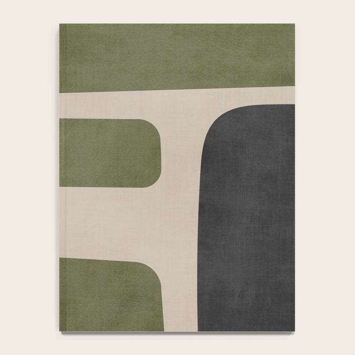 Olive Green Black Abstract Modern Artwork Notebook Gallery Image 4