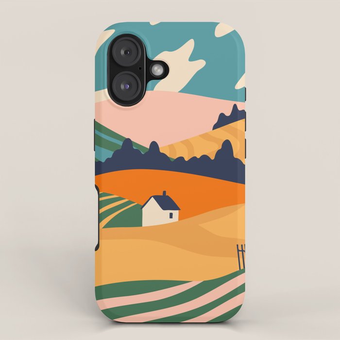 Abstract nature field landscape art iPhone Case Gallery Image 1