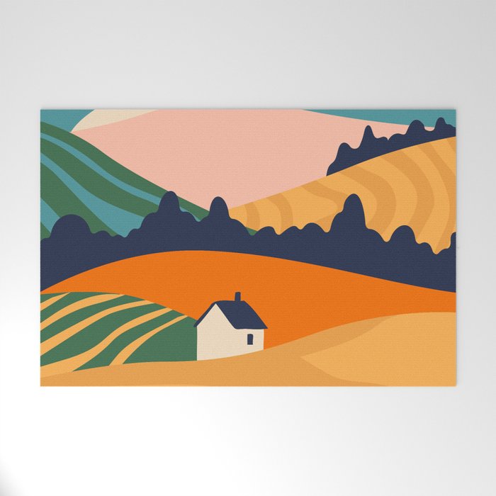 Abstract nature field landscape art Welcome Mat Gallery Image 1
