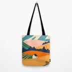 Abstract nature field landscape art Tote Bag Gallery Image 2
