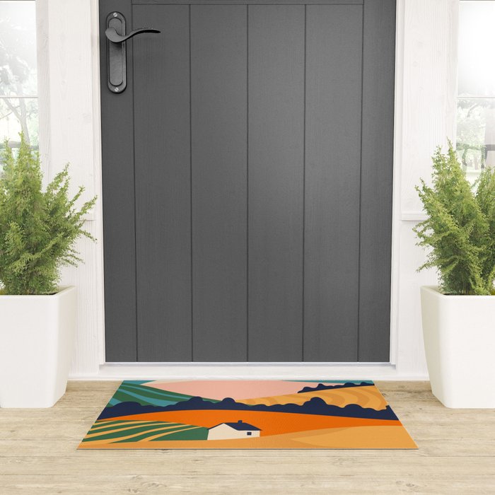 Abstract nature field landscape art Welcome Mat Gallery Image 3