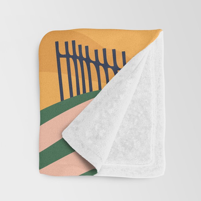 Abstract nature field landscape art Throw Blanket Gallery Image 3