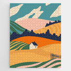 Abstract nature field landscape art Jigsaw Puzzle Gallery Image 1