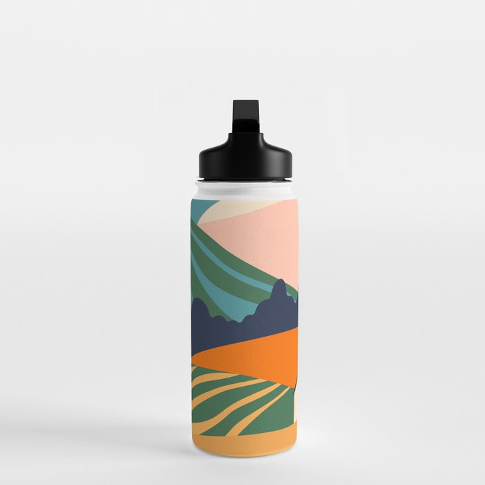 Abstract nature field landscape art Water Bottle Gallery Image 3