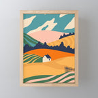 Abstract nature field landscape art Mini Art Print Gallery Image 1