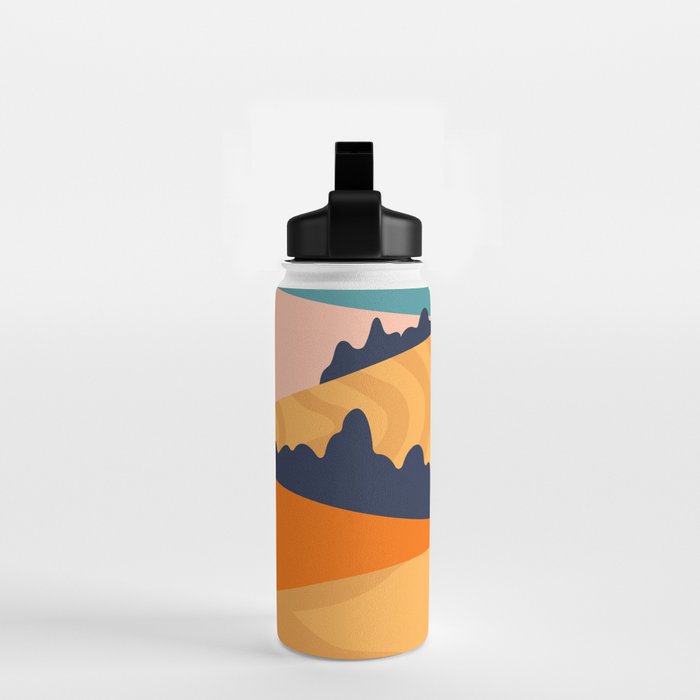Abstract nature field landscape art Water Bottle Gallery Image 2