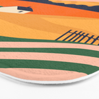 Abstract nature field landscape art Bath Mat Gallery Image 3
