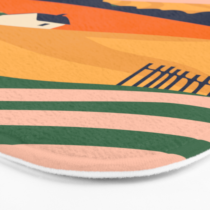 Abstract nature field landscape art Bath Mat Gallery Image 3