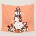 Aries Snowman Wall Tapestry Gallery Image 4