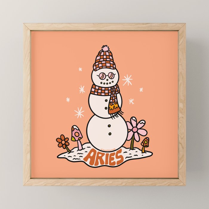 Aries Snowman Mini Art Print Gallery Image 1