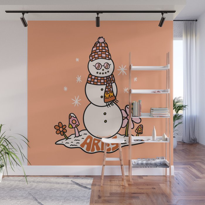 Aries Snowman Wall Mural Gallery Image 1