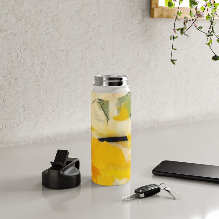 landscape abtract - paysage jaune Water Bottle Gallery Image 4