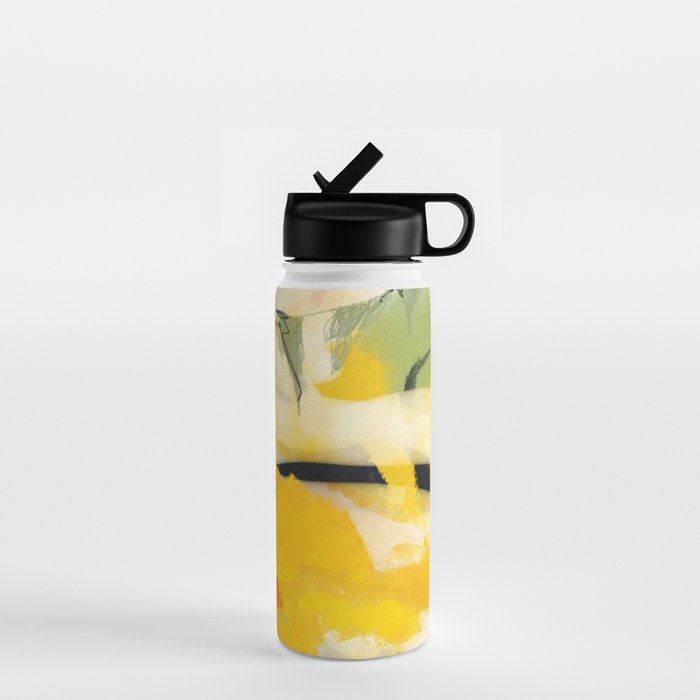 landscape abtract - paysage jaune Water Bottle Gallery Image 1