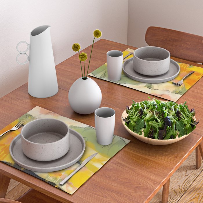 landscape abtract - paysage jaune Placemat Gallery Image 2