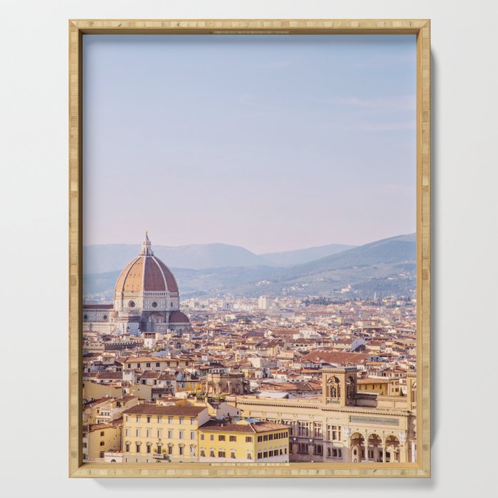 Florence Skyline - Italy Travel Photography Serving Tray Gallery Image 1