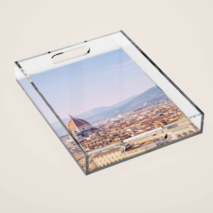 Florence Skyline - Italy Travel Photography Acrylic Tray Gallery Image 1