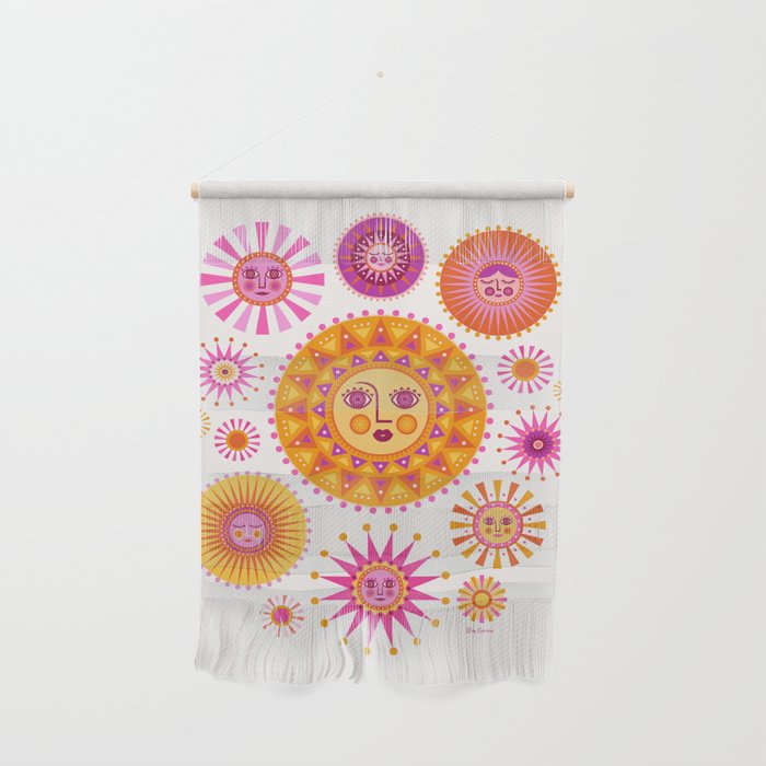 Retro Suns - Pink and Yellow Wall Hanging Gallery Image 1