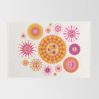 Retro Suns - Pink and Yellow Rug Gallery Image 2