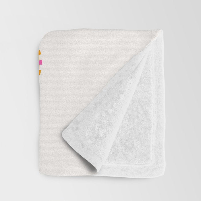 Retro Suns - Pink and Yellow Throw Blanket Gallery Image 3