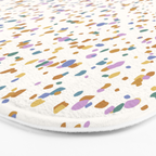 Festive Speckled Dot Pattern - Retro Rainbow Bath Mat Gallery Image 3