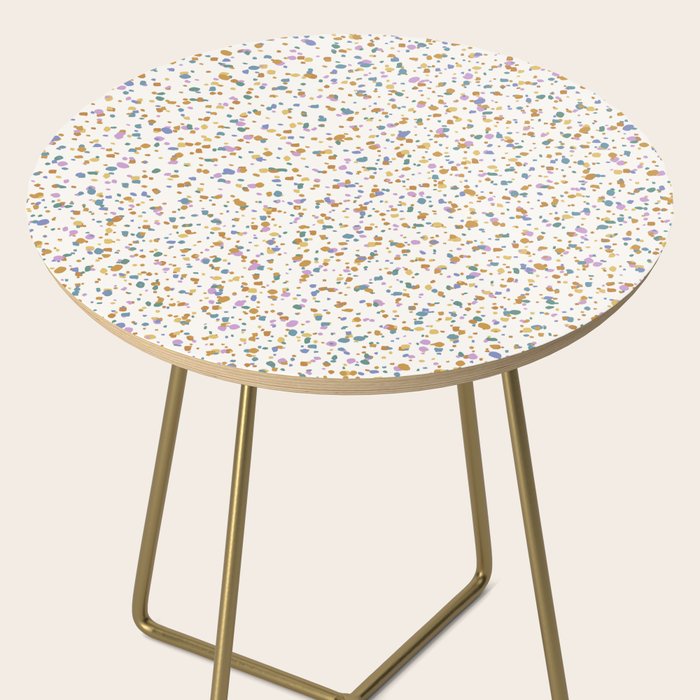 Festive Speckled Dot Pattern - Retro Rainbow Side Table Gallery Image 2