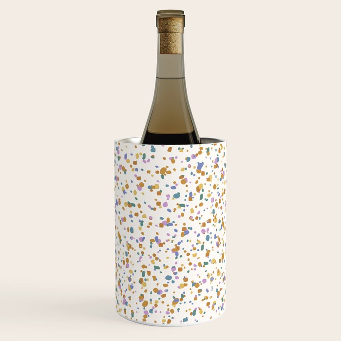Festive Speckled Dot Pattern - Retro Rainbow Wine Chiller Gallery Image 1