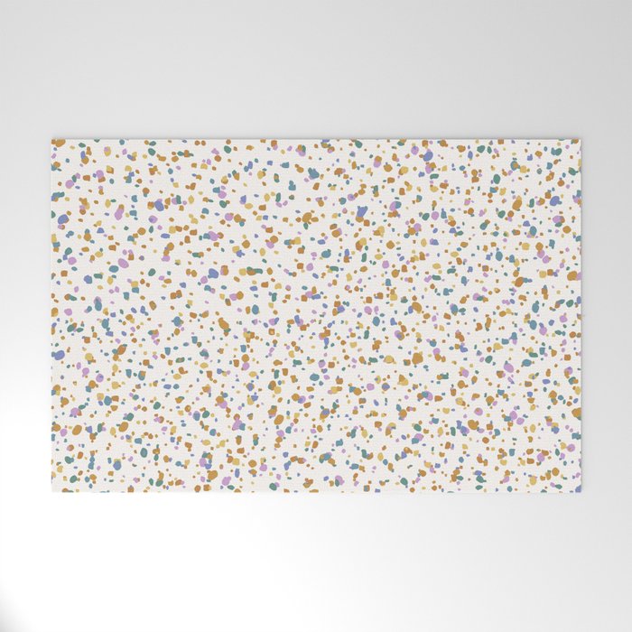 Festive Speckled Dot Pattern - Retro Rainbow Welcome Mat Gallery Image 1