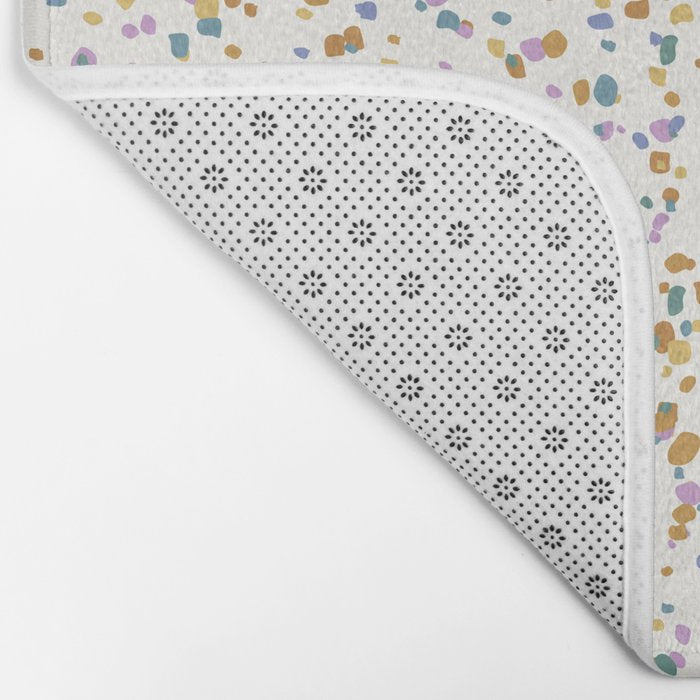 Festive Speckled Dot Pattern - Retro Rainbow Bath Mat Gallery Image 2