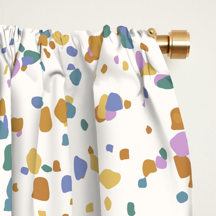 Festive Speckled Dot Pattern - Retro Rainbow Window Curtain Gallery Image 2