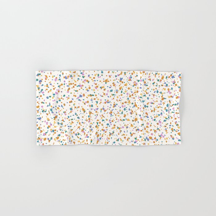 Festive Speckled Dot Pattern - Retro Rainbow Bath Towel Gallery Image 1