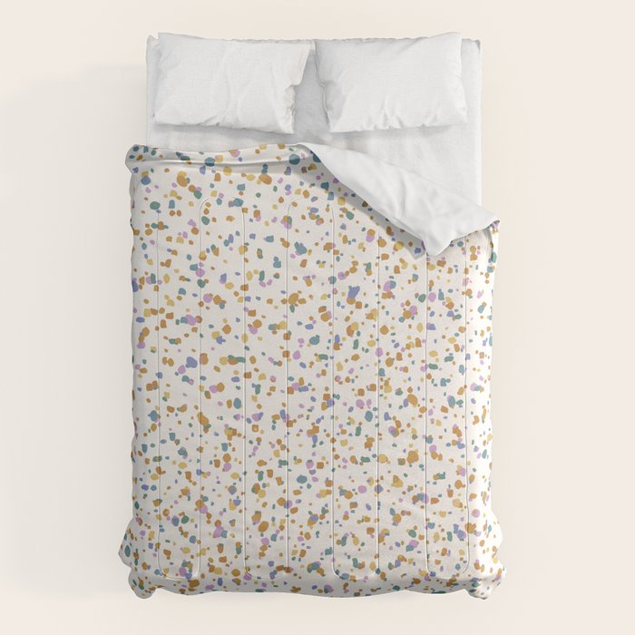 Festive Speckled Dot Pattern - Retro Rainbow Comforter Gallery Image 6
