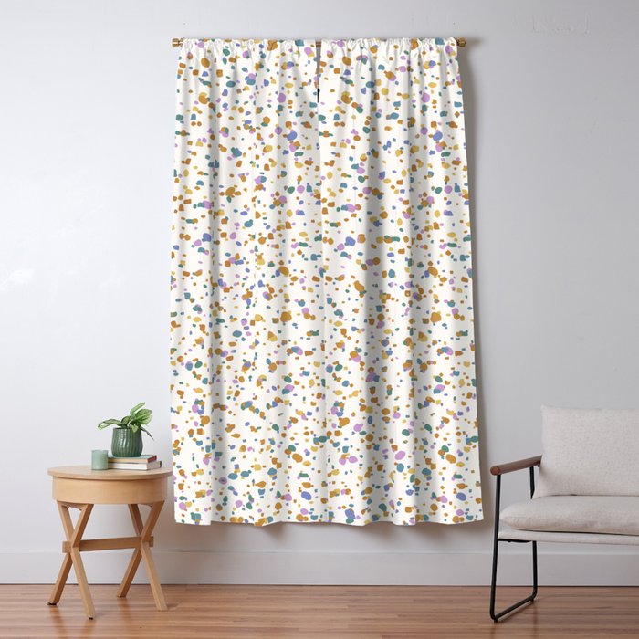 Festive Speckled Dot Pattern - Retro Rainbow Window Curtain Gallery Image 5