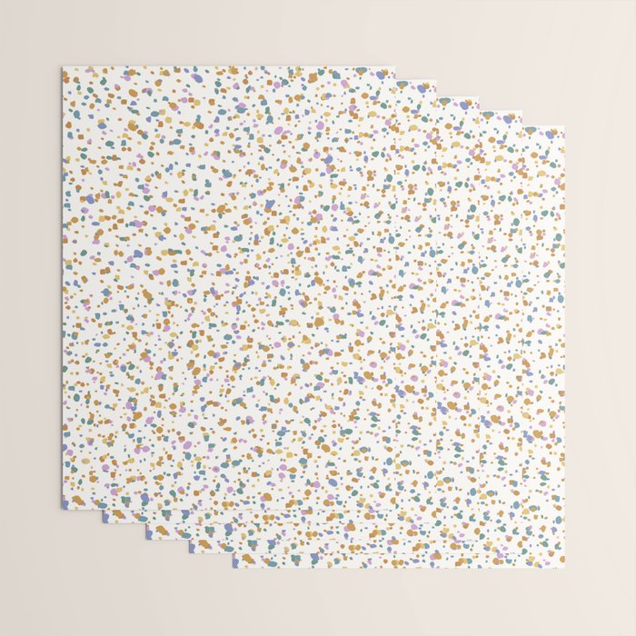 Festive Speckled Dot Pattern - Retro Rainbow Wrapping Paper Gallery Image 3