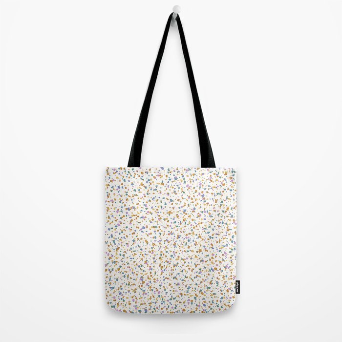 Festive Speckled Dot Pattern - Retro Rainbow Tote Bag Gallery Image 2