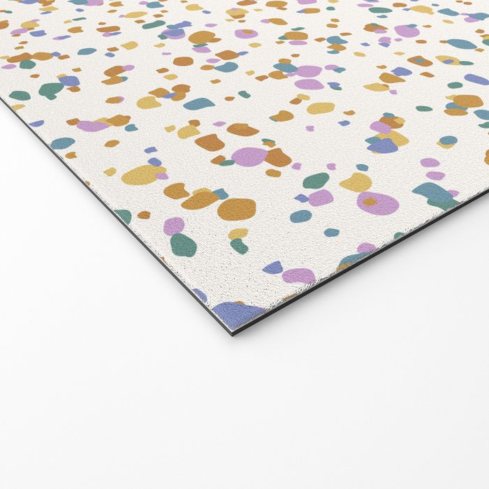 Festive Speckled Dot Pattern - Retro Rainbow Welcome Mat Gallery Image 2