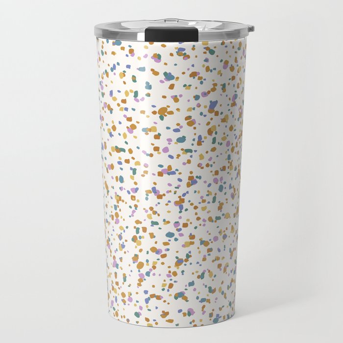 Festive Speckled Dot Pattern - Retro Rainbow Travel Mug Gallery Image 1