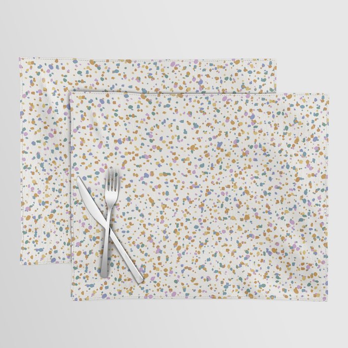 Festive Speckled Dot Pattern - Retro Rainbow Placemat Gallery Image 1