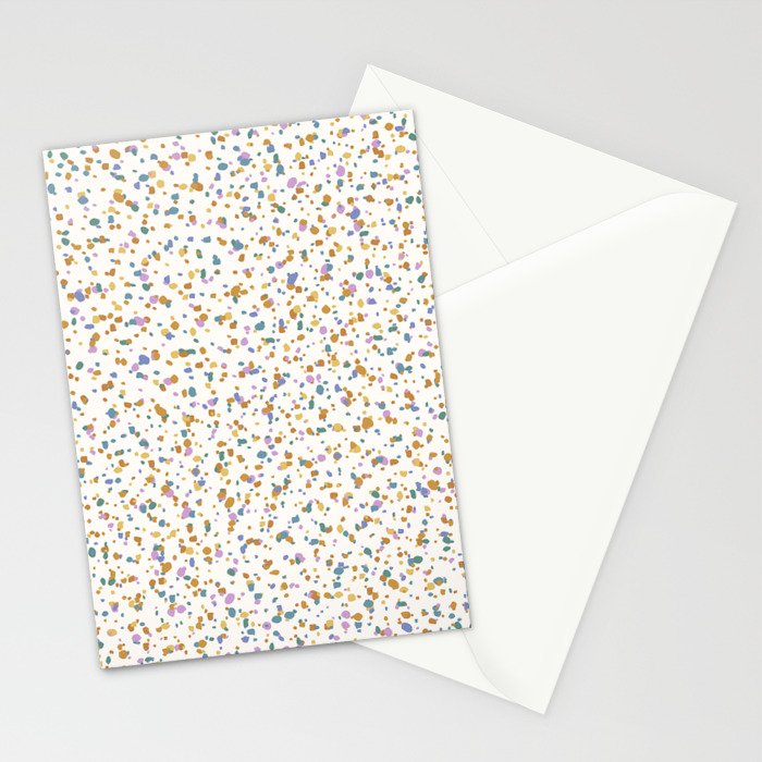 Festive Speckled Dot Pattern - Retro Rainbow Stationery Card Gallery Image 2